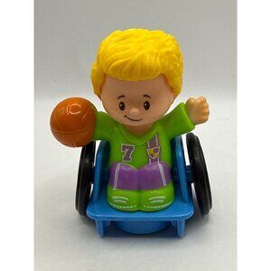 Fisher Price Little People Big Yellow Schoolbus Josh Wheelchair Basketball